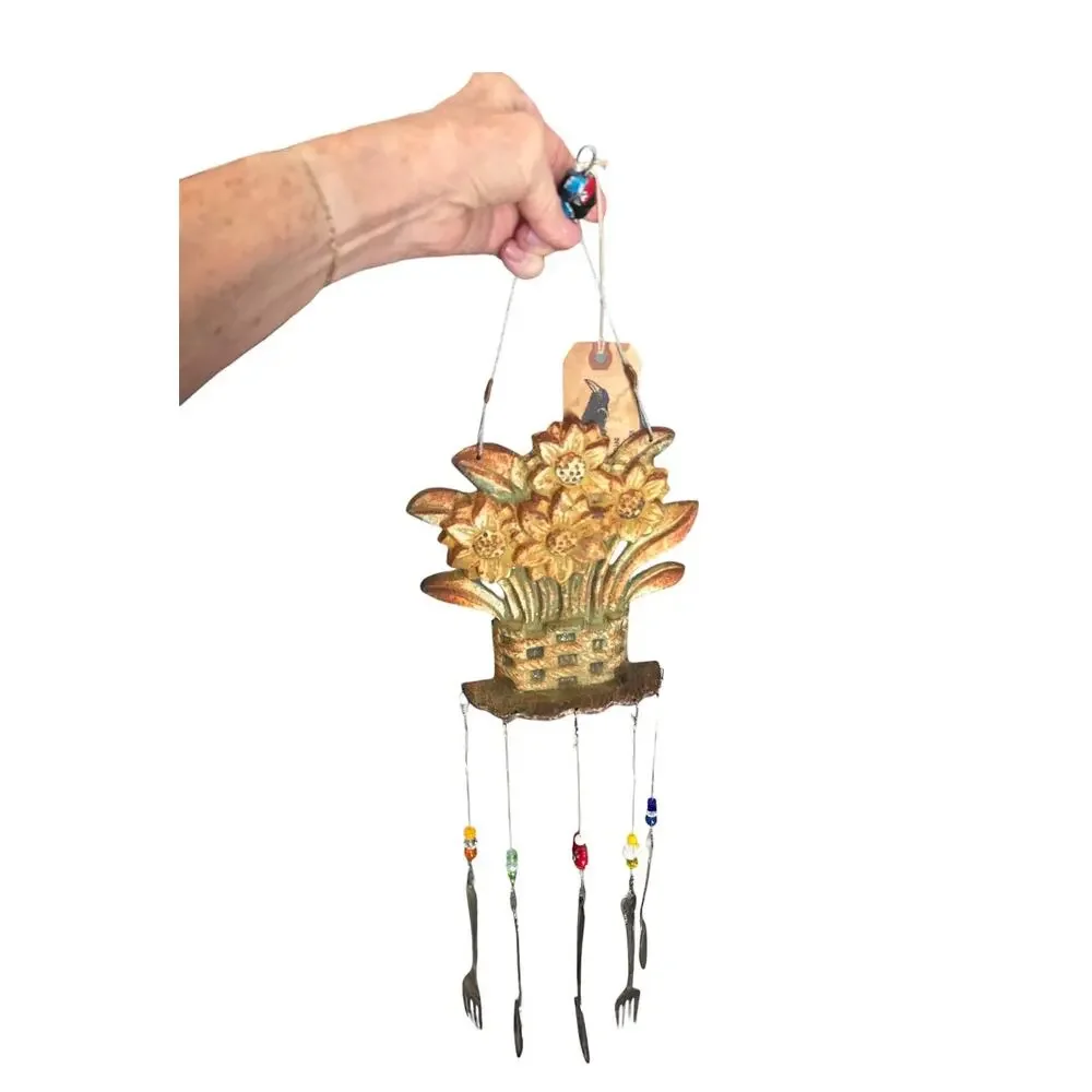 Vintage Cast Iron Reclaimed Relics Recycled Utensils Windchime